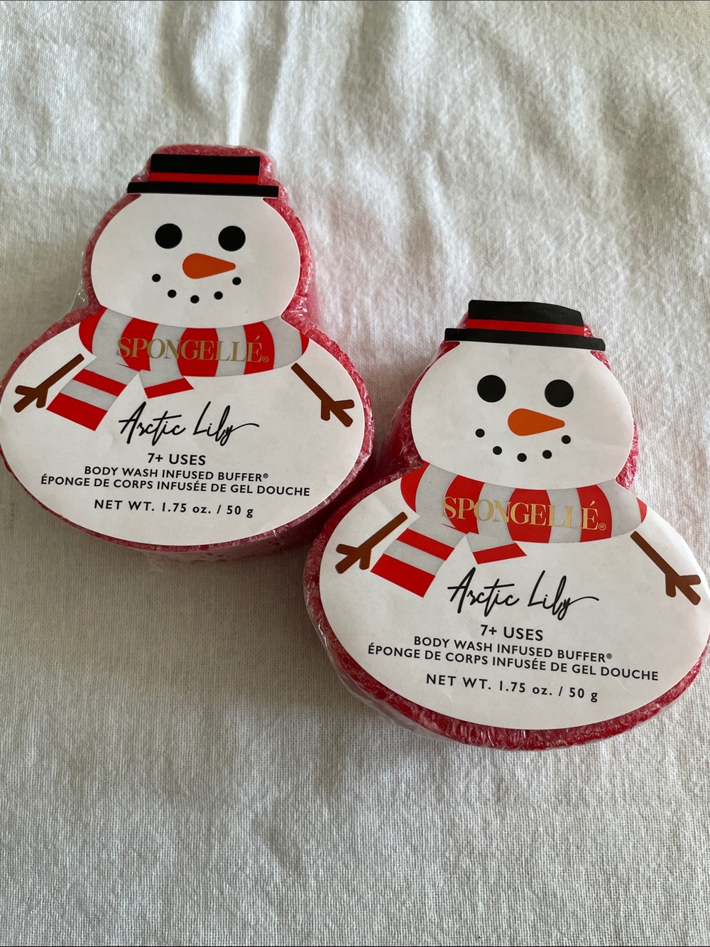 Spongelle Arctic Lily Snowman Body Wash Infused Buffer